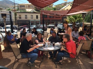 Lunch on the patio at Old Bisbee Brewing Company 